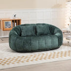 Sofá biplaza bajo tipo chaise longue – Chenilla, 59 pulgadas