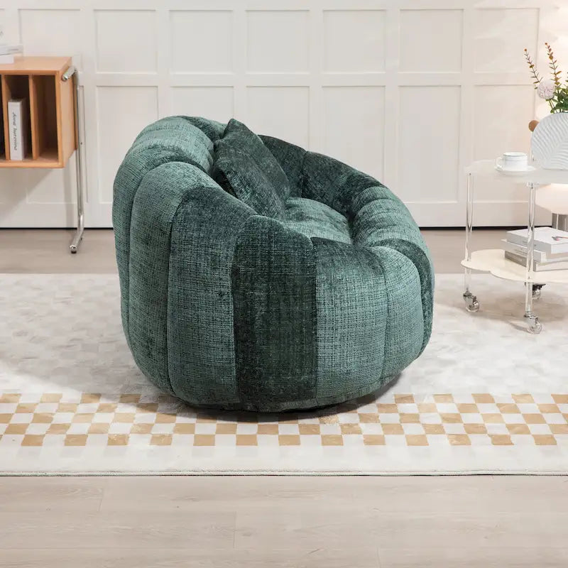 Sofá biplaza bajo tipo chaise longue – Chenilla, 59 pulgadas