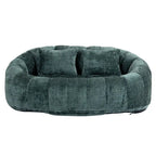 Sofá biplaza bajo tipo chaise longue – Chenilla, 59 pulgadas
