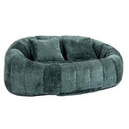 Sofá biplaza bajo tipo chaise longue – Chenilla, 59 pulgadas