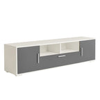 Mueble de TV de 62.99" con luces LED, armarios y estantes abiertos para televisores de hasta 65"
