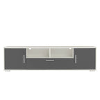 Mueble de TV de 62.99" con luces LED, armarios y estantes abiertos para televisores de hasta 65"