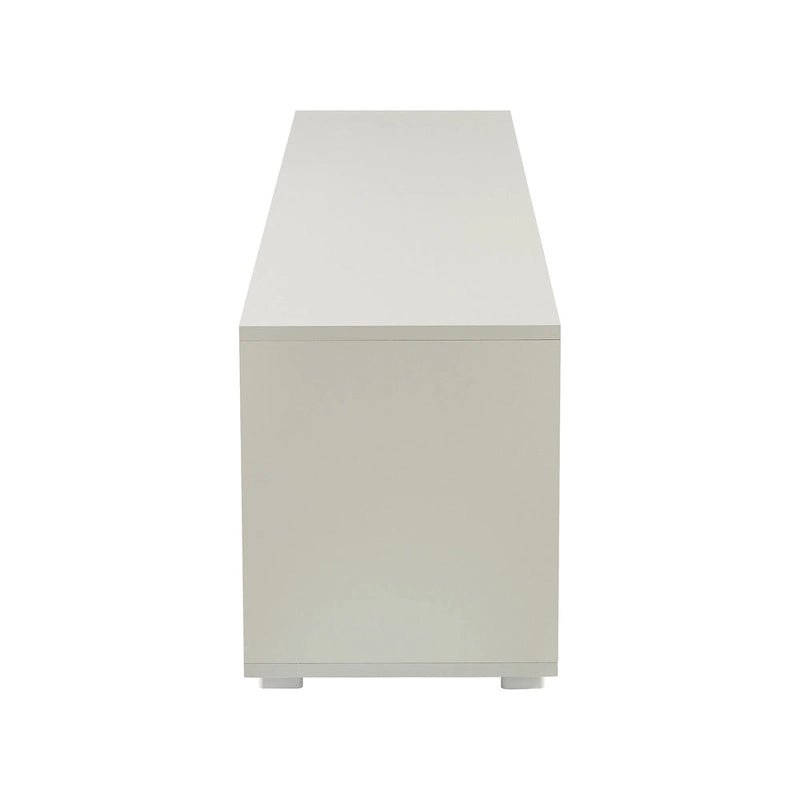 Mueble de TV de 62.99" con luces LED, armarios y estantes abiertos para televisores de hasta 65"