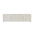 Mueble de TV de 62.99" con luces LED, armarios y estantes abiertos para televisores de hasta 65"
