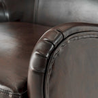 Sillón decorativo de respaldo alto con diseño de orejero y patas de madera de abedul
