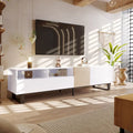 Mueble de TV de 70.9" con almacenamiento, puertas abatibles y estante ajustable para televisores de hasta 80"