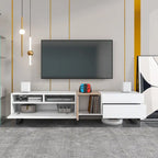 Mueble de TV de 70.9" con almacenamiento, puertas abatibles y estante ajustable para televisores de hasta 80"