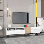 Mueble de TV de 70.9" con almacenamiento, puertas abatibles y estante ajustable para televisores de hasta 80"