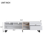 Mueble de TV de 70.9" con almacenamiento, puertas abatibles y estante ajustable para televisores de hasta 80"