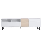 Mueble de TV de 70.9" con almacenamiento, puertas abatibles y estante ajustable para televisores de hasta 80"