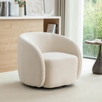 Sillón decorativo giratorio 360 grados tapizado en terciopelo