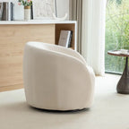 Sillón decorativo giratorio 360 grados tapizado en terciopelo