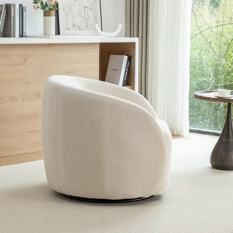 Sillón decorativo giratorio 360 grados tapizado en terciopelo