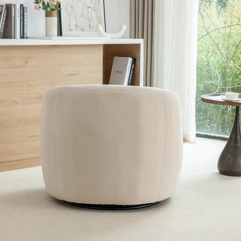 Sillón decorativo giratorio 360 grados tapizado en terciopelo