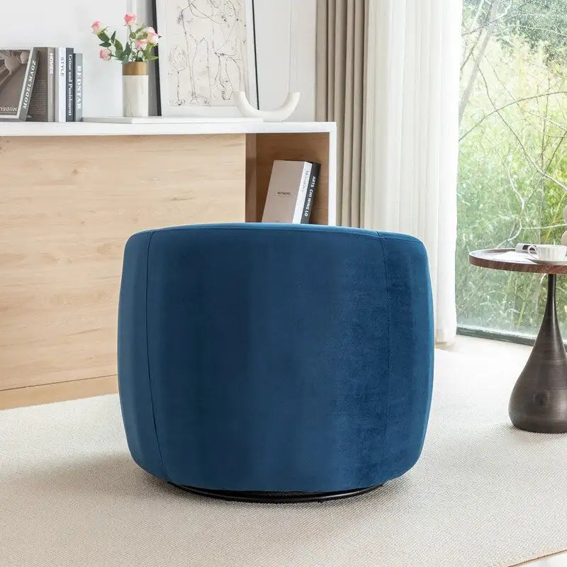 Sillón decorativo giratorio 360 grados tapizado en terciopelo