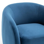 Sillón decorativo giratorio 360 grados tapizado en terciopelo