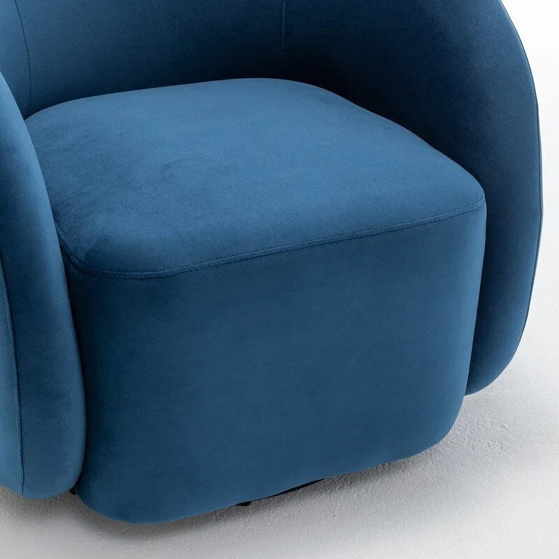 Sillón decorativo giratorio 360 grados tapizado en terciopelo