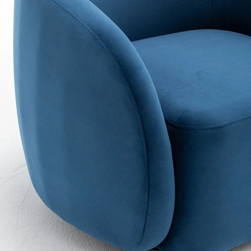 Sillón decorativo giratorio 360 grados tapizado en terciopelo