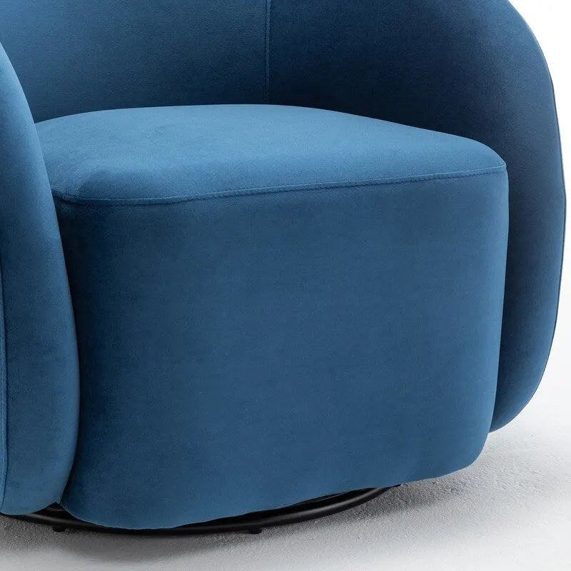 Sillón decorativo giratorio 360 grados tapizado en terciopelo