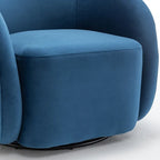 Sillón decorativo giratorio 360 grados tapizado en terciopelo