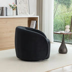 Sillón decorativo giratorio 360 grados tapizado en terciopelo