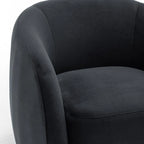 Sillón decorativo giratorio 360 grados tapizado en terciopelo