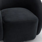 Sillón decorativo giratorio 360 grados tapizado en terciopelo