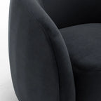 Sillón decorativo giratorio 360 grados tapizado en terciopelo