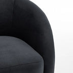 Sillón decorativo giratorio 360 grados tapizado en terciopelo