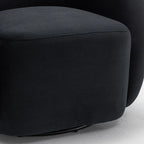 Sillón decorativo giratorio 360 grados tapizado en terciopelo