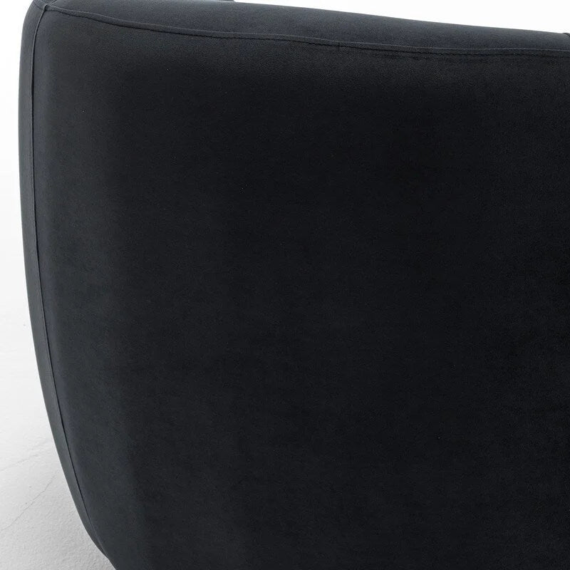Sillón decorativo giratorio 360 grados tapizado en terciopelo