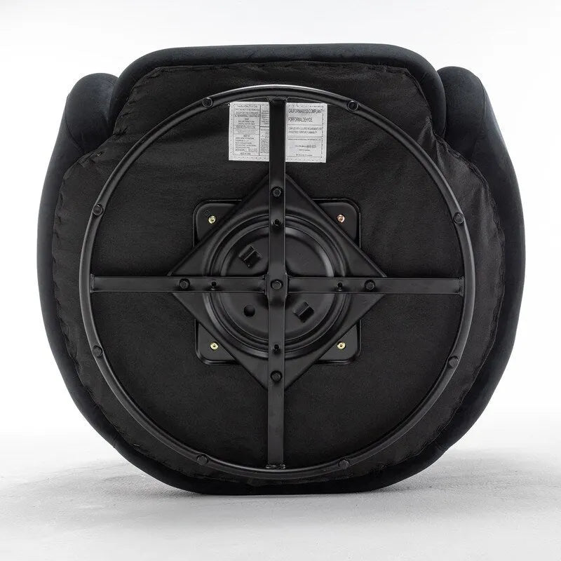 Sillón decorativo giratorio 360 grados tapizado en terciopelo