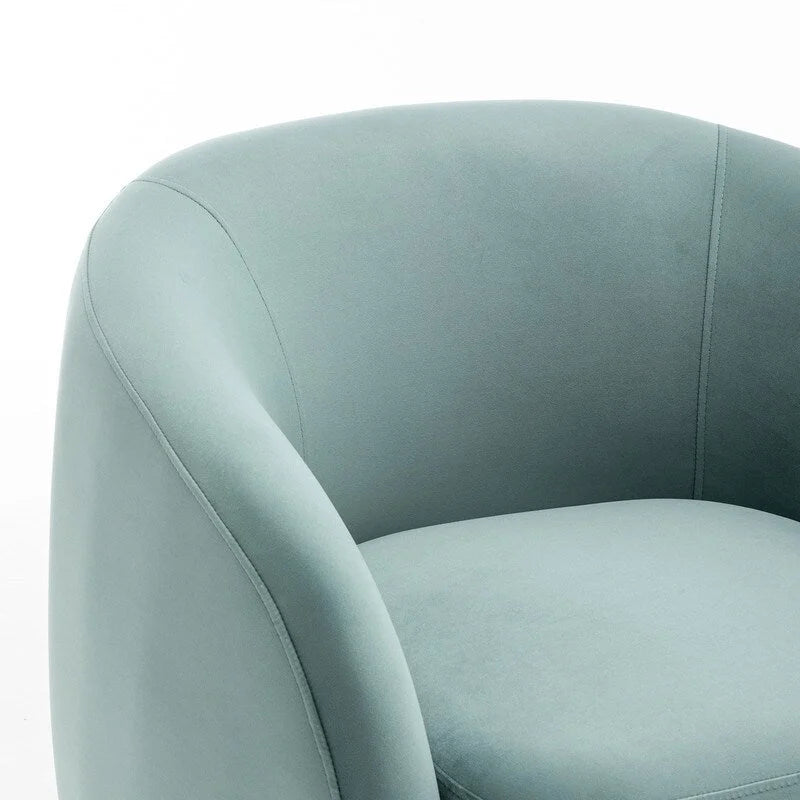 Sillón decorativo giratorio 360 grados tapizado en terciopelo