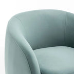 Sillón decorativo giratorio 360 grados tapizado en terciopelo