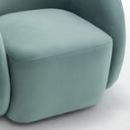 Sillón decorativo giratorio 360 grados tapizado en terciopelo