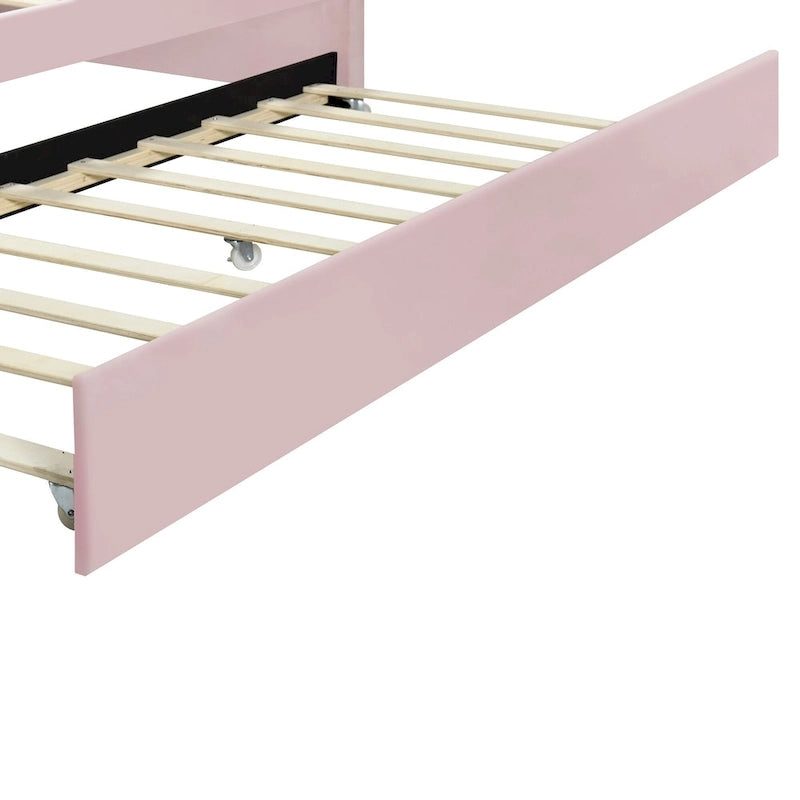 Sofá cama tapizado de tamaño completo con cama nido extraíble y tela de terciopelo