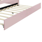 Sofá cama tapizado de tamaño completo con cama nido extraíble y tela de terciopelo