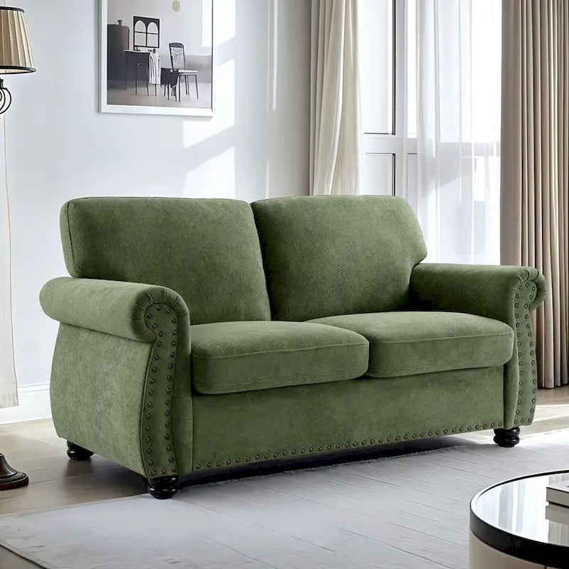 Samt-Zweisitzer-Sofa