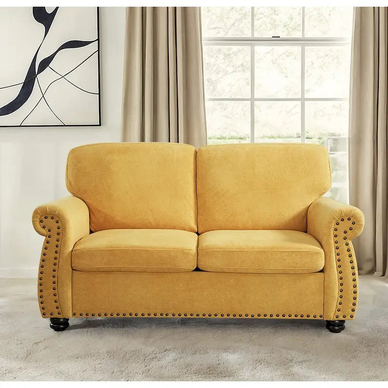 Samt-Zweisitzer-Sofa