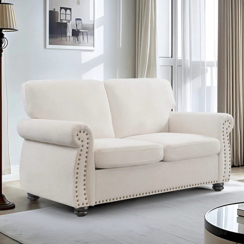 Samt-Zweisitzer-Sofa