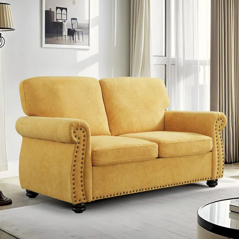 Samt-Zweisitzer-Sofa
