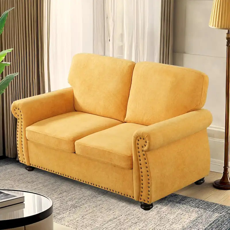 Samt-Zweisitzer-Sofa