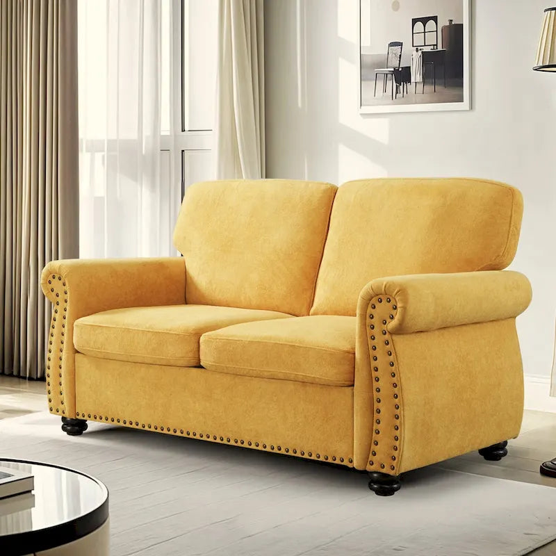 Samt-Zweisitzer-Sofa