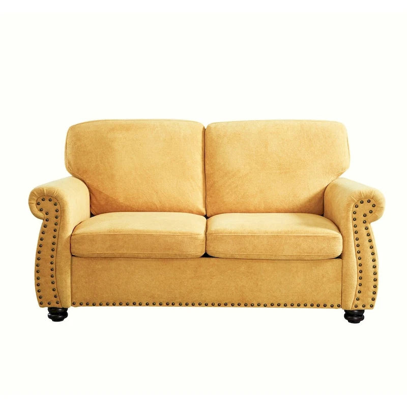 Samt-Zweisitzer-Sofa