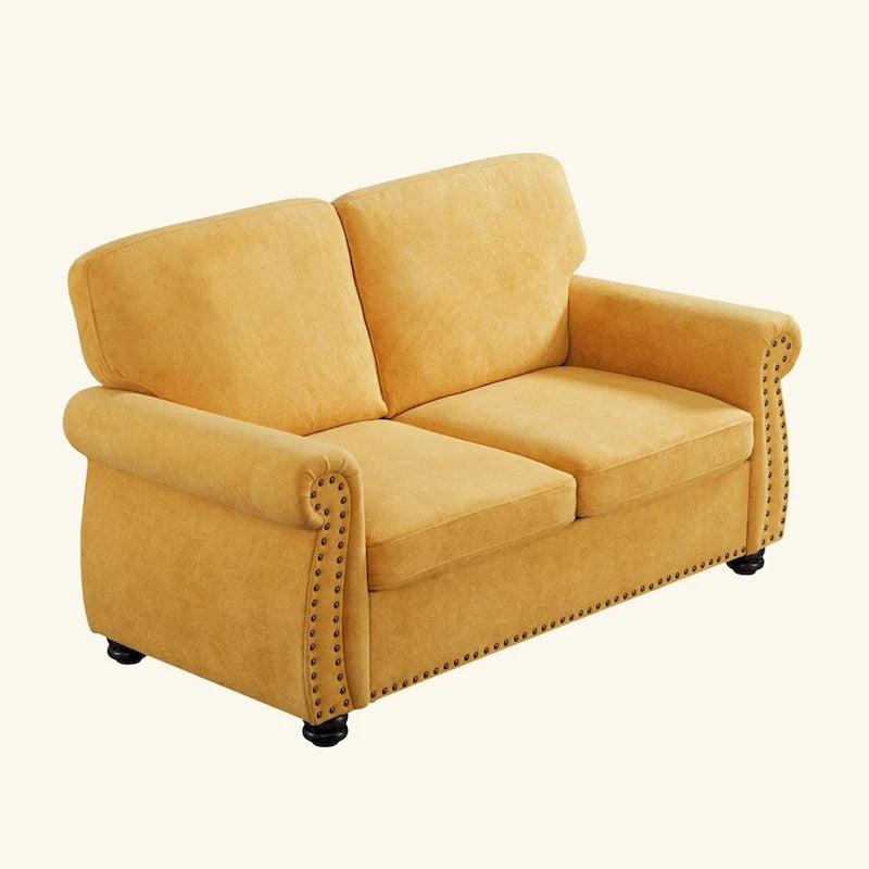 Samt-Zweisitzer-Sofa