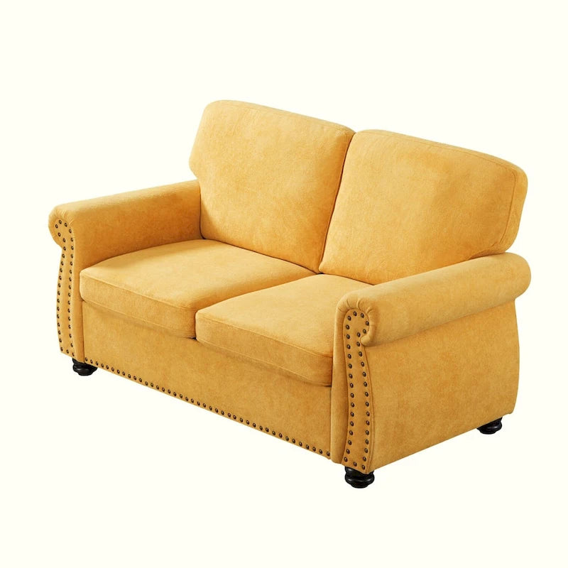 Samt-Zweisitzer-Sofa