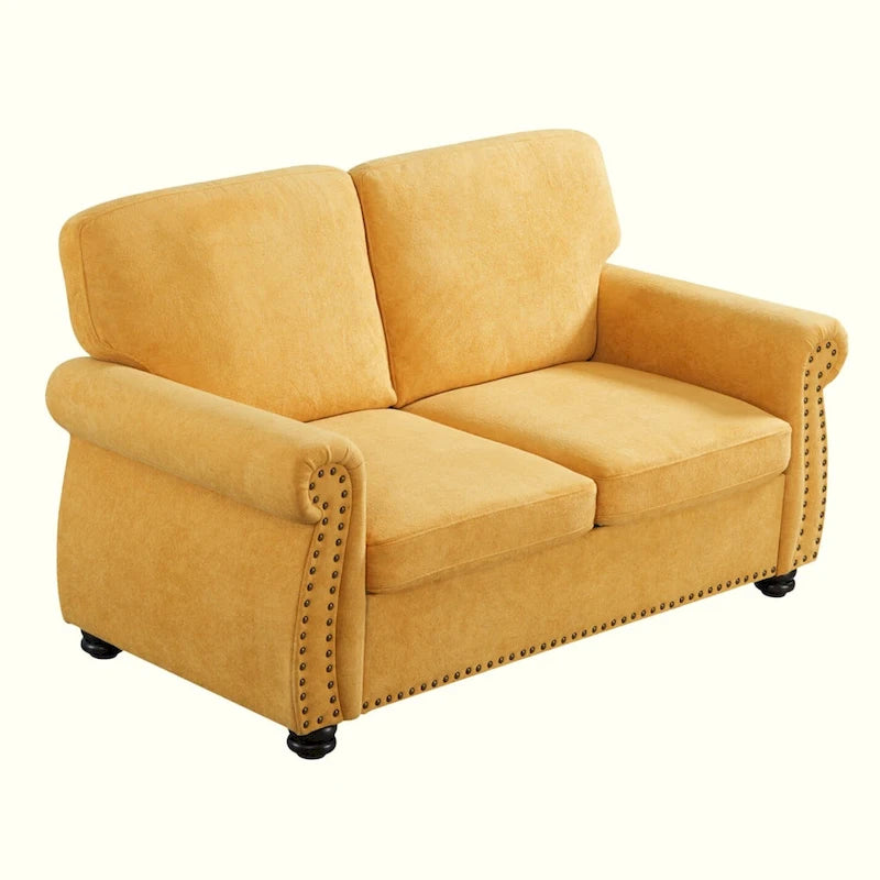 Samt-Zweisitzer-Sofa