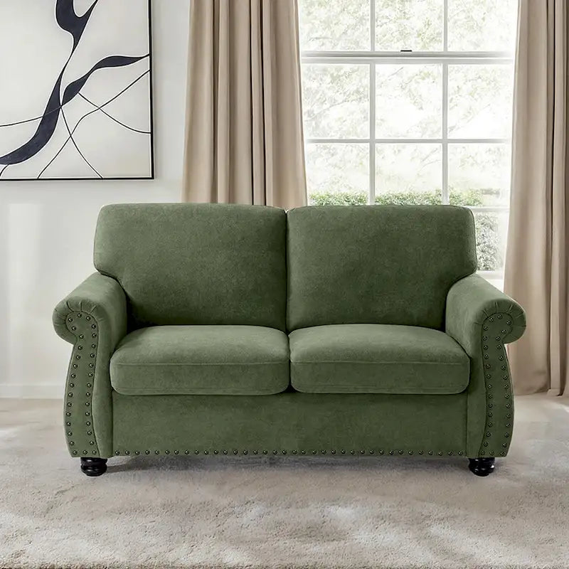 Samt-Zweisitzer-Sofa