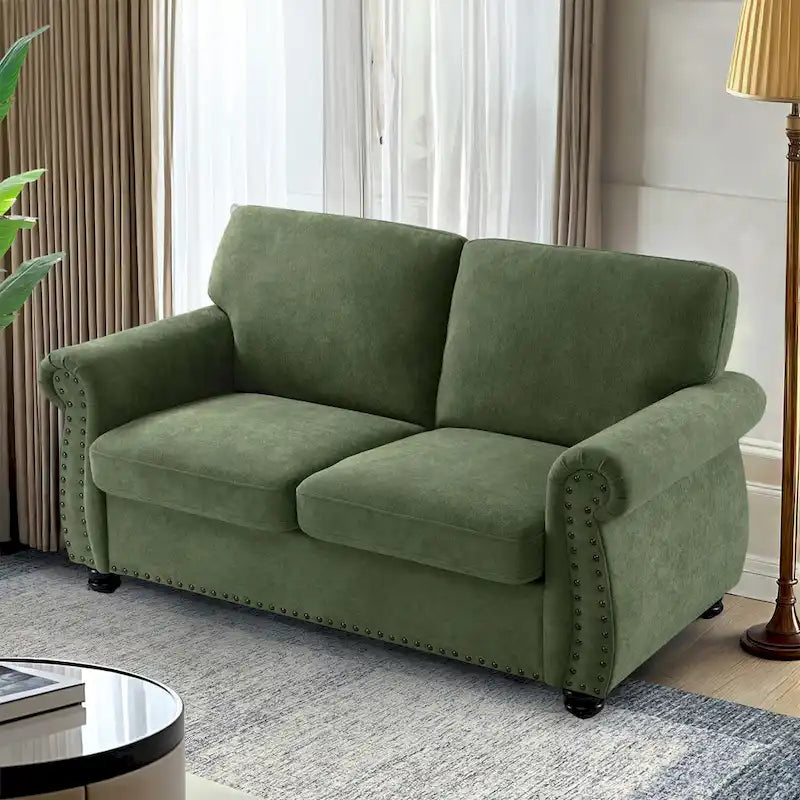 Samt-Zweisitzer-Sofa
