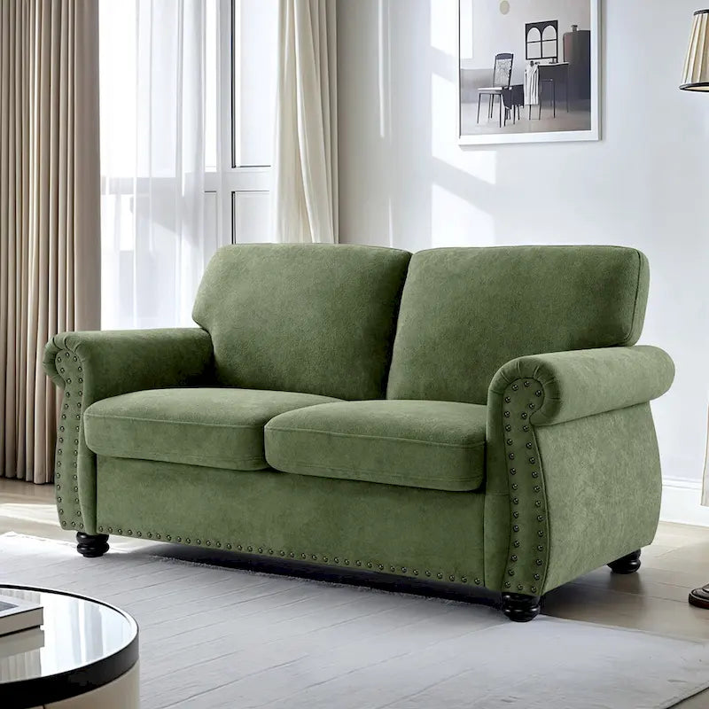 Samt-Zweisitzer-Sofa